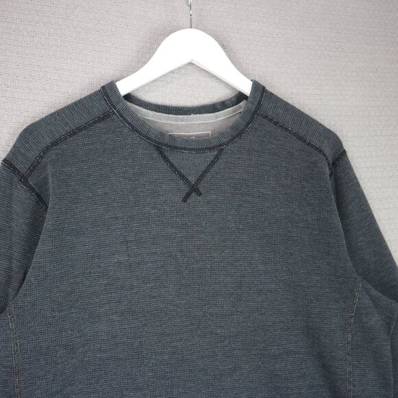 Eddie Bauer Thermal Longsleeve Grey Henley Mens Large - Picture 3 of 7